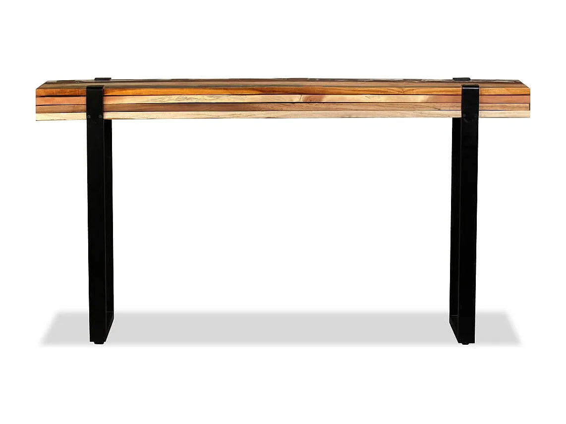 Mesa consola de madera maciza reciclada ajustable