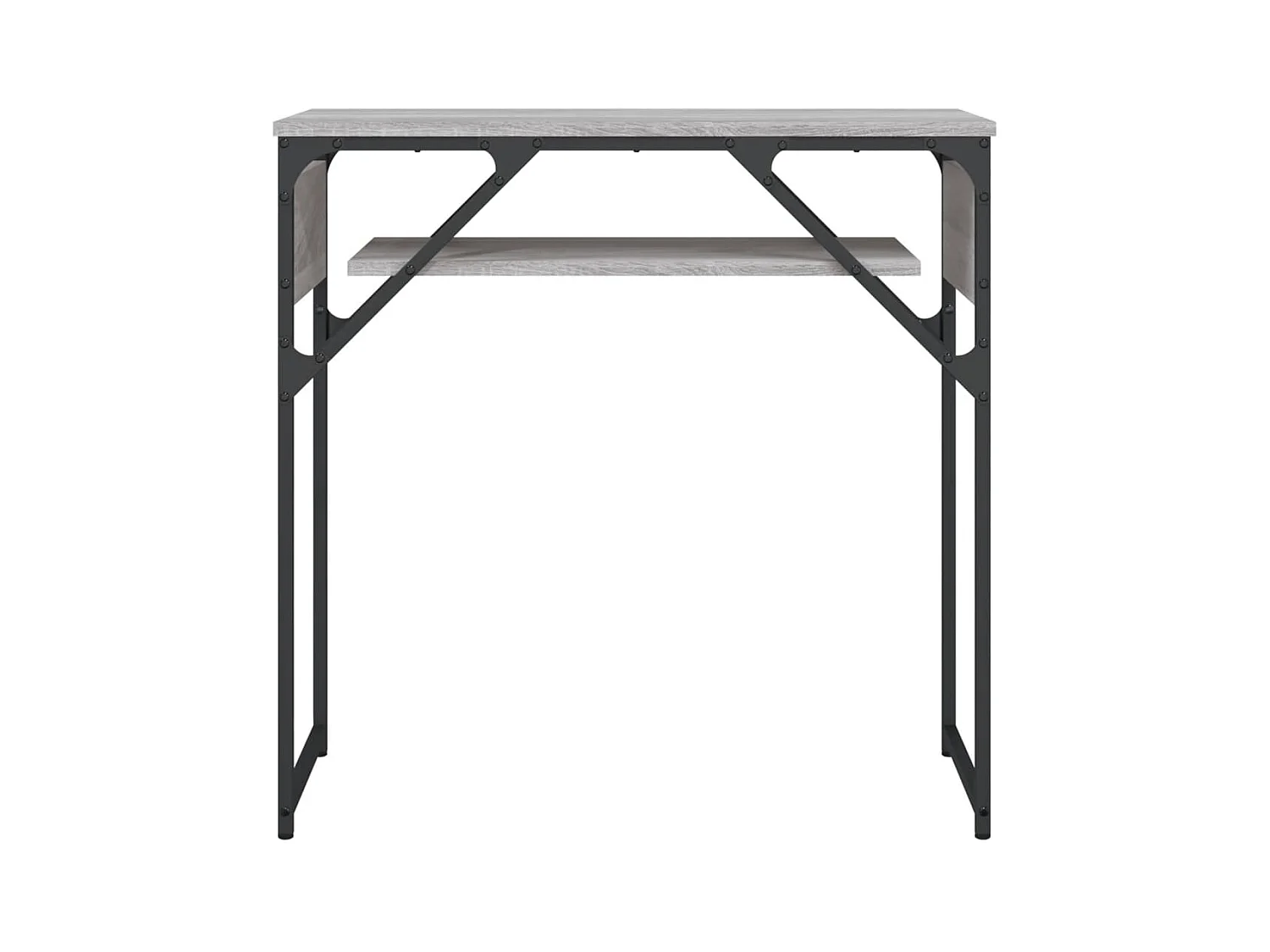 Table console avec étagère sonoma gris 75x30x75 cm