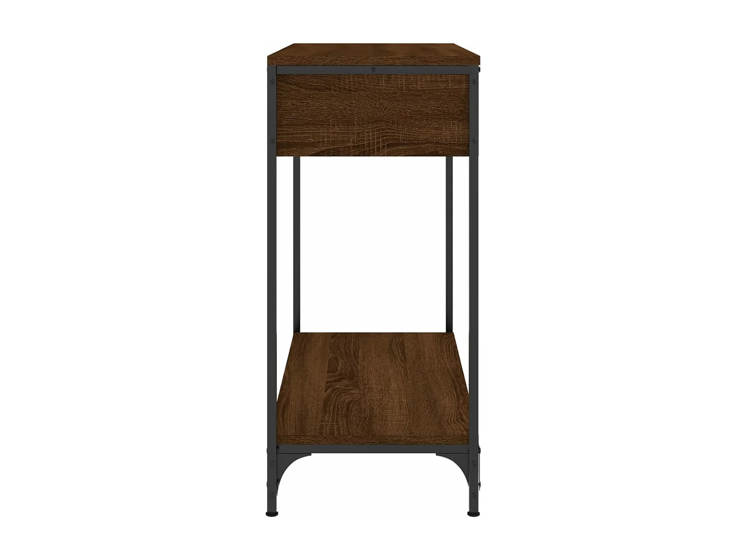 Mesa consola madera de ingeniería marrón roble 75x34,5x75 cm