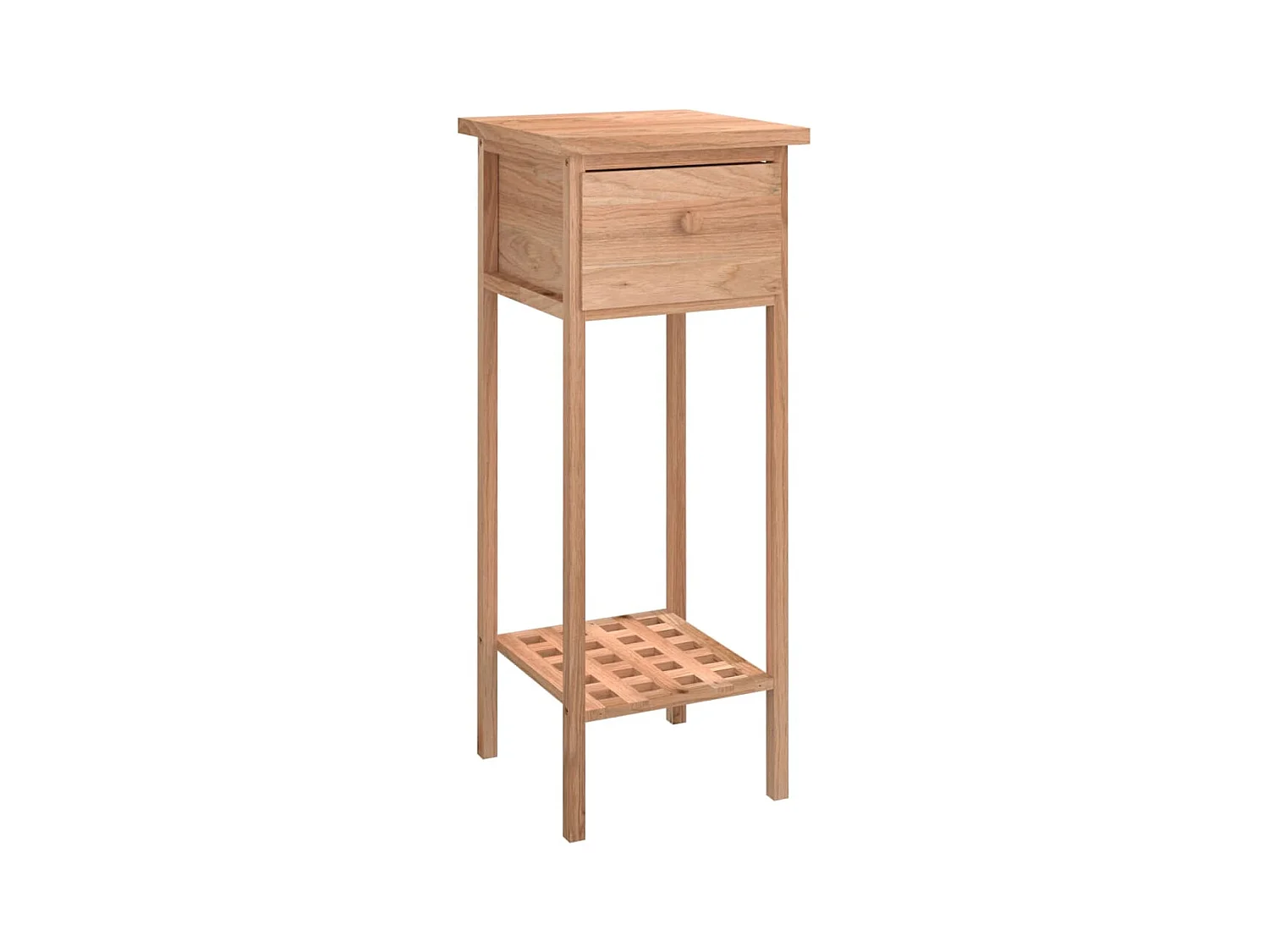 Table d'appoint avec tiroir 25x25x60 cm Bois massif de noyer
