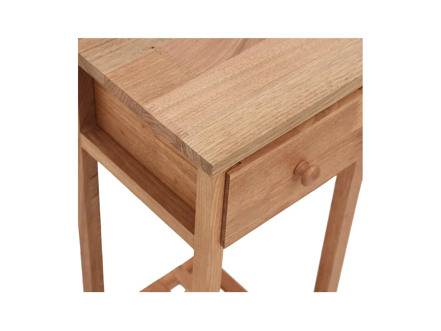 Table d'appoint avec tiroir 25x25x60 cm Bois massif de noyer