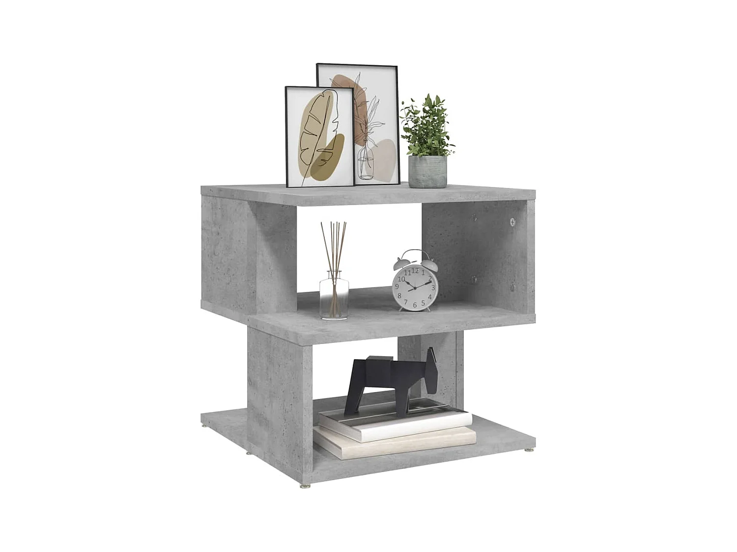 Table d'appoint Gris béton 40x40x40 cm Aggloméré