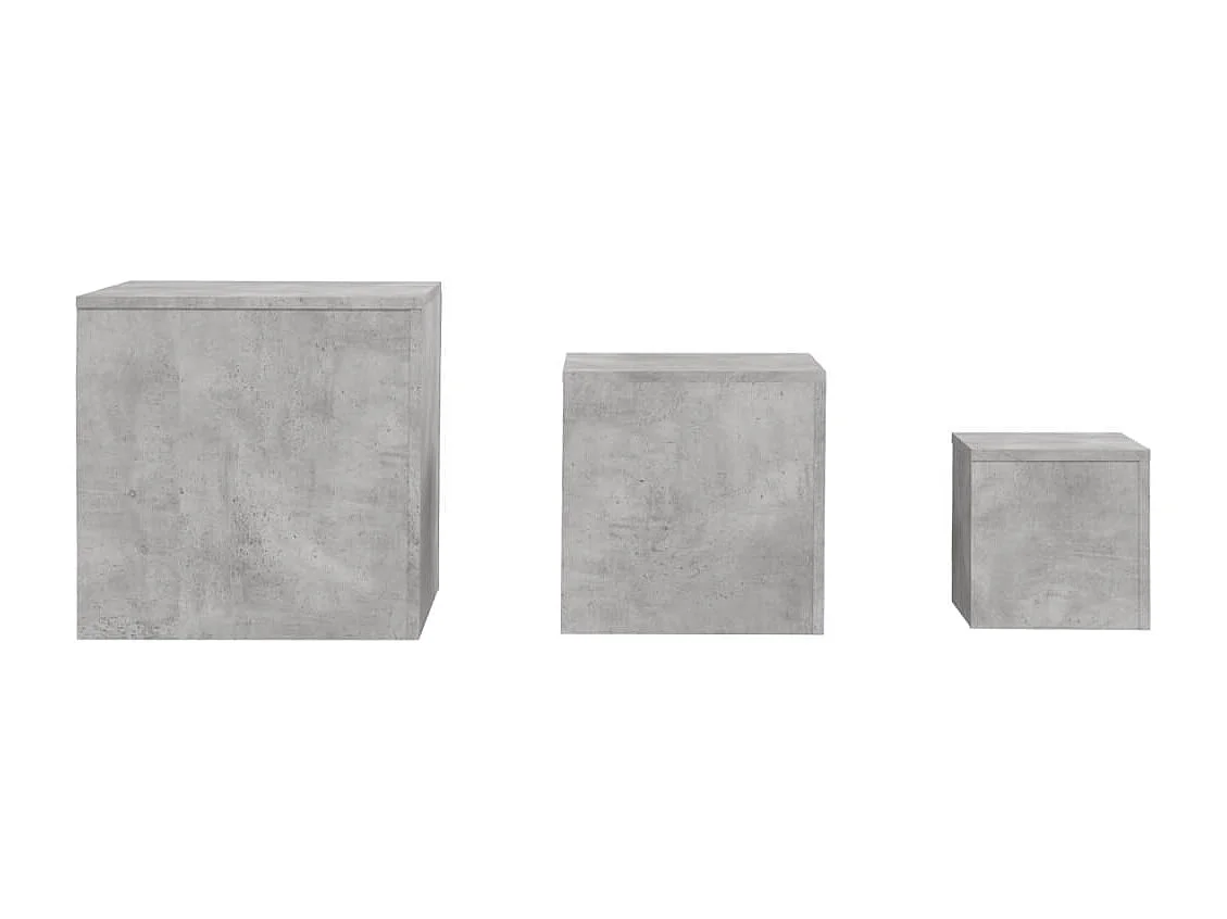 Tables d'appoint 3 pièces Gris béton Aggloméré