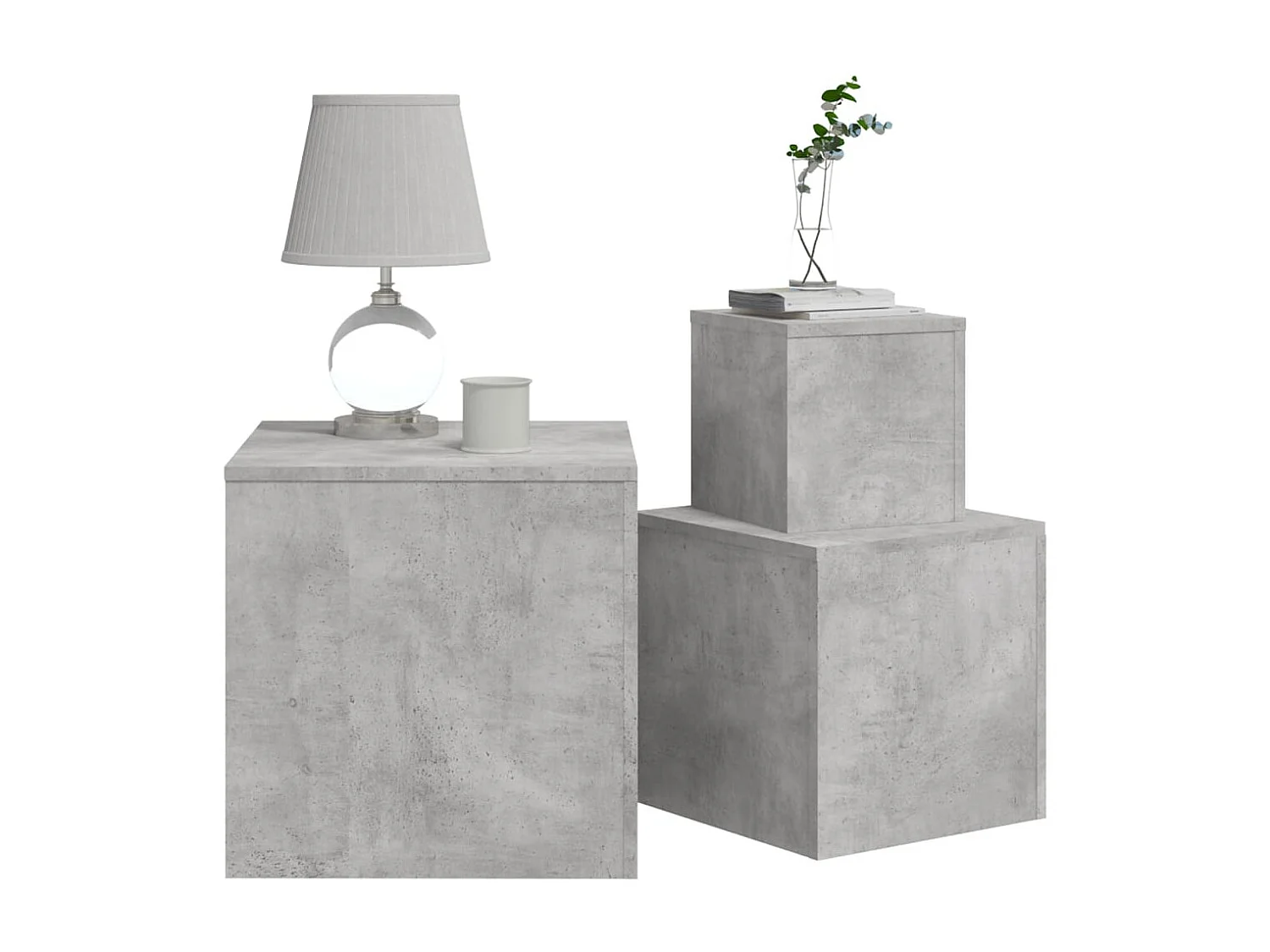 Tables d'appoint 3 pièces Gris béton Aggloméré