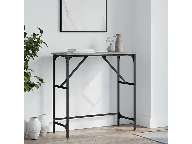 Mesa consola madera de ingeniería gris Sonoma 75x32x75 cm