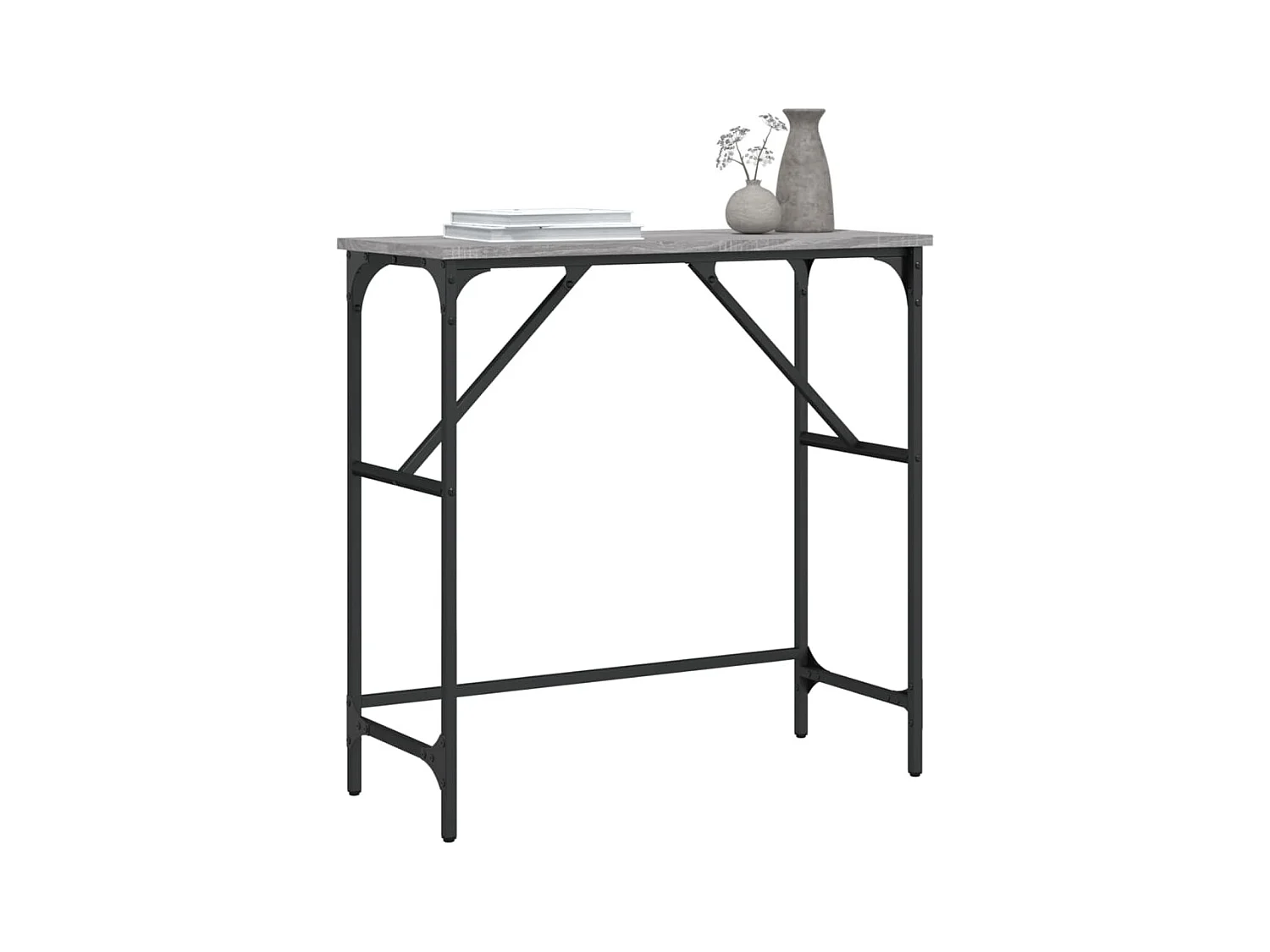 Table console sonoma gris 75x32x75 cm bois d'ingénierie