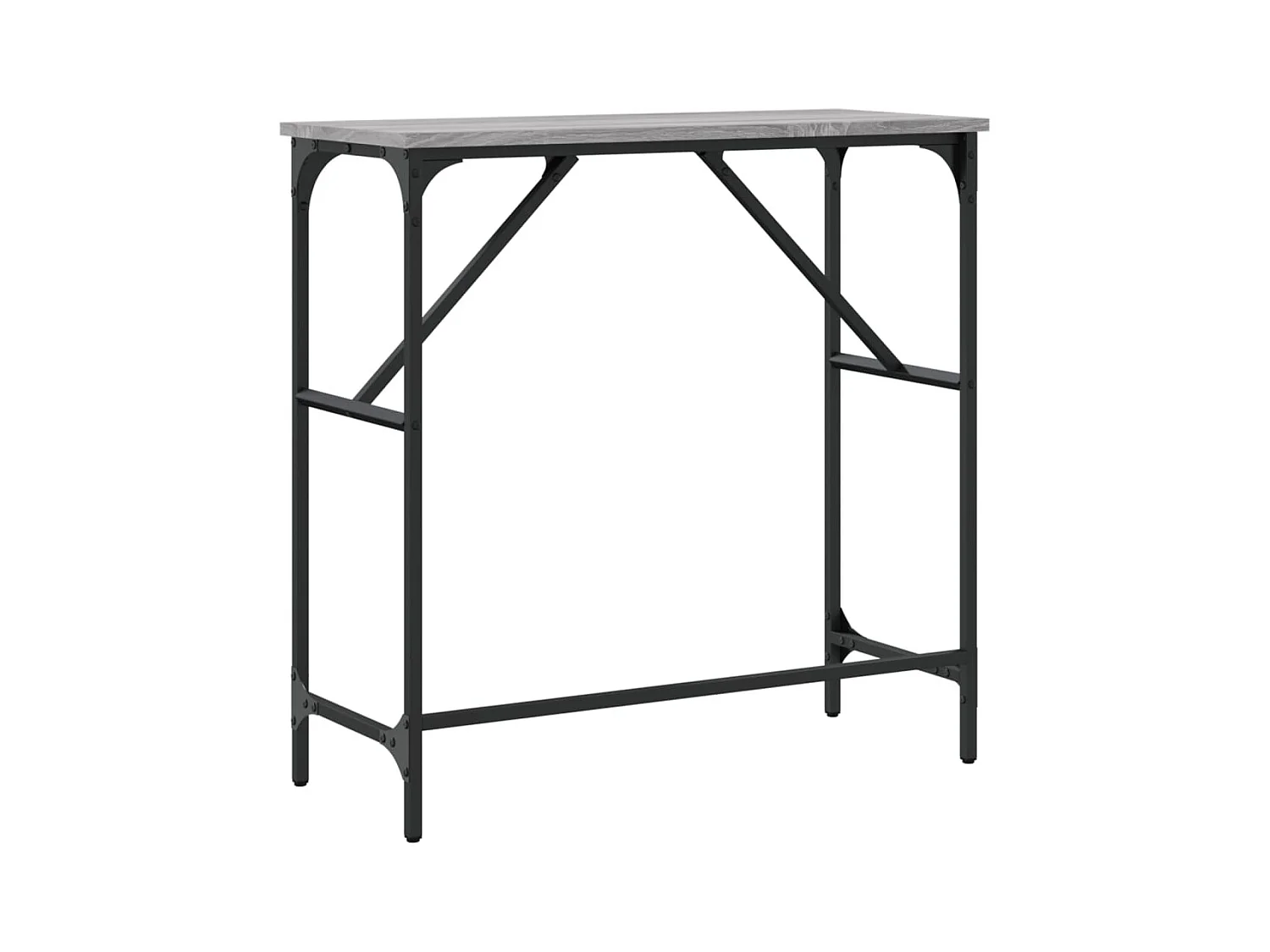 Table console sonoma gris 75x32x75 cm bois d'ingénierie