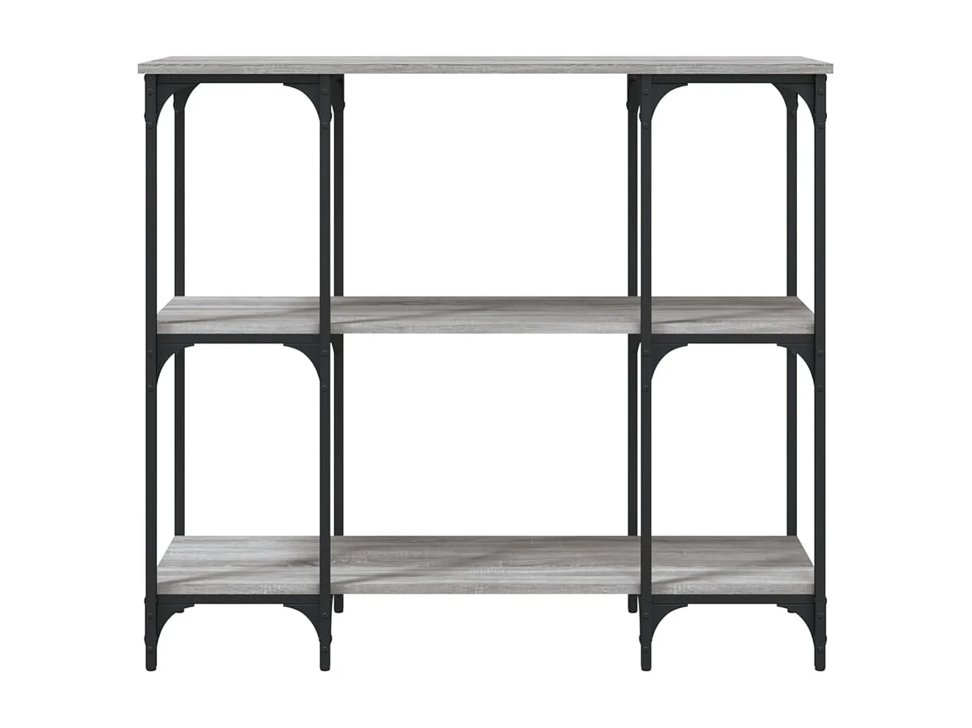 Mesa consola 102x35x90 cm derivados de madeira cinzento sonoma