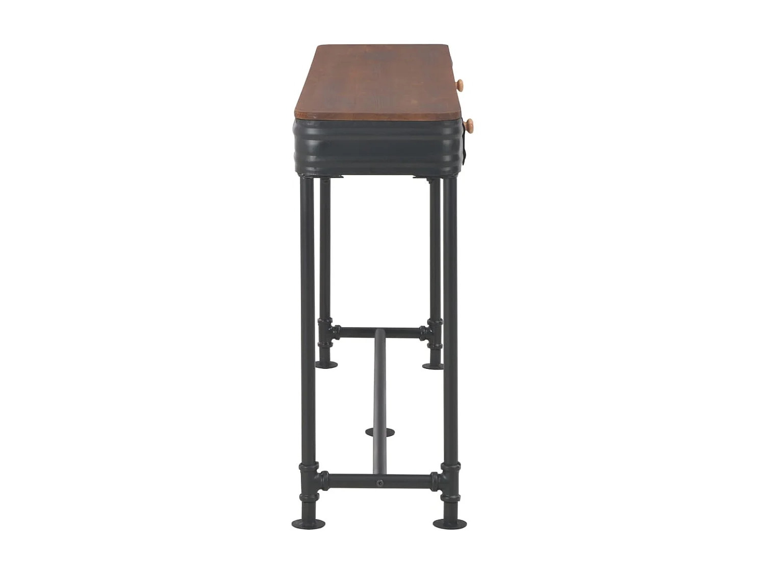 Table console avec 2 tiroirs 120x30x75 cm Bois de sapin massif