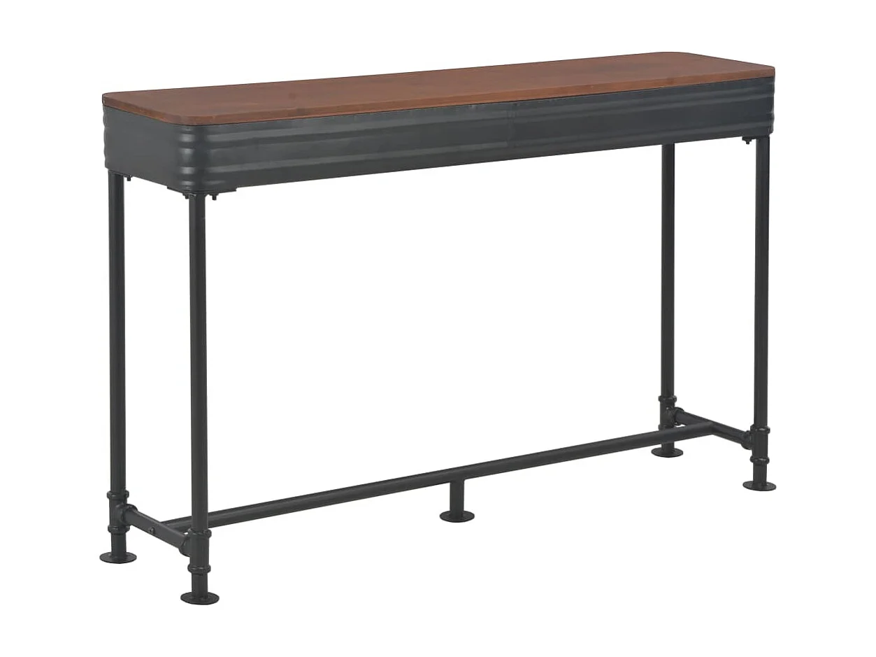 Table console avec 2 tiroirs 120x30x75 cm Bois de sapin massif