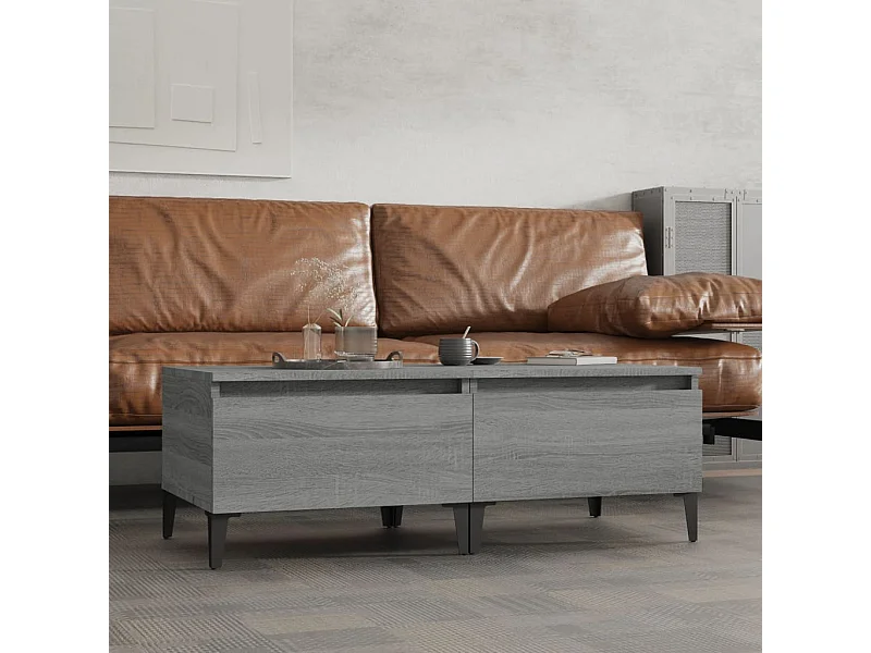 Tables d'appoint 2 pièces Sonoma gris 50x46x35 cm Bois ingénierie