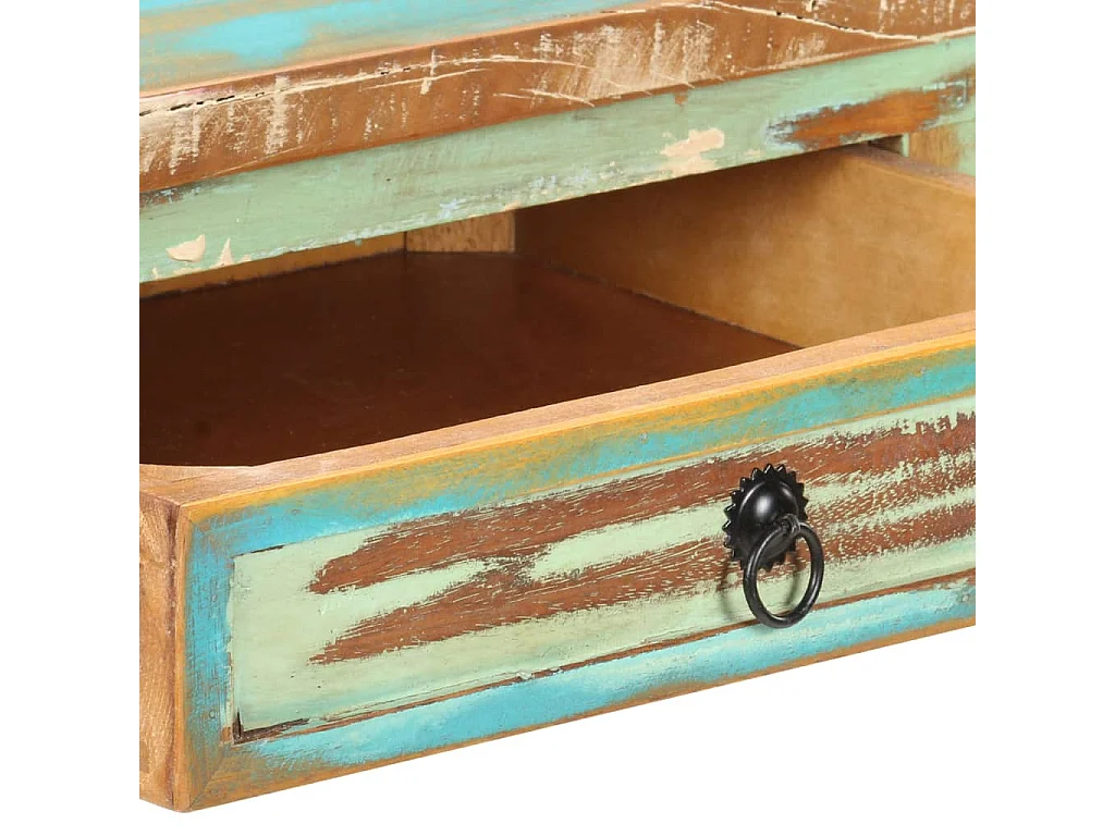 Mesa consola 120x40x75 cm madeira recuperada maciça