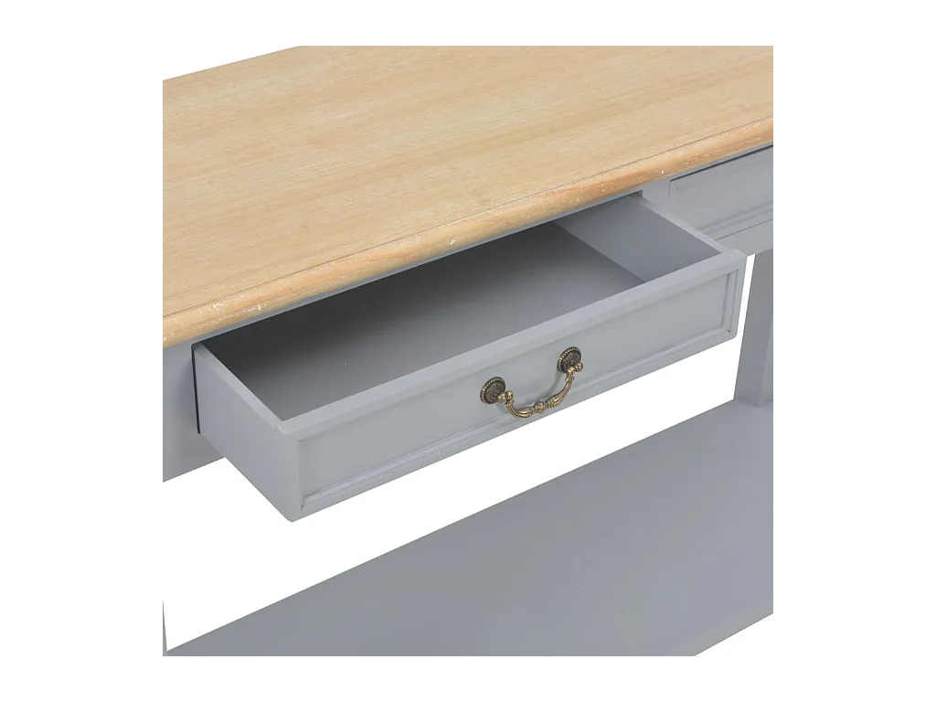 Table console Gris 110x35x80 cm Bois