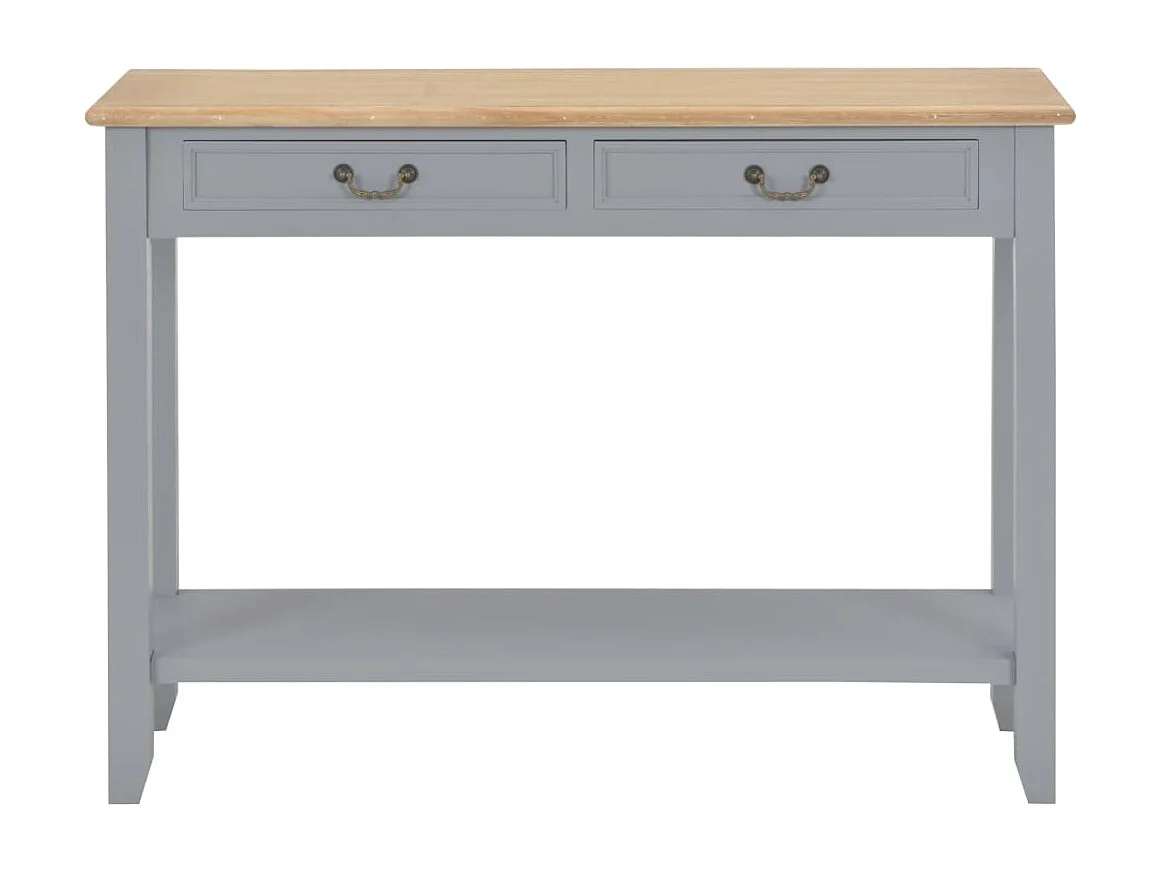 Mesa consola de madera gris 110x35x80 cm