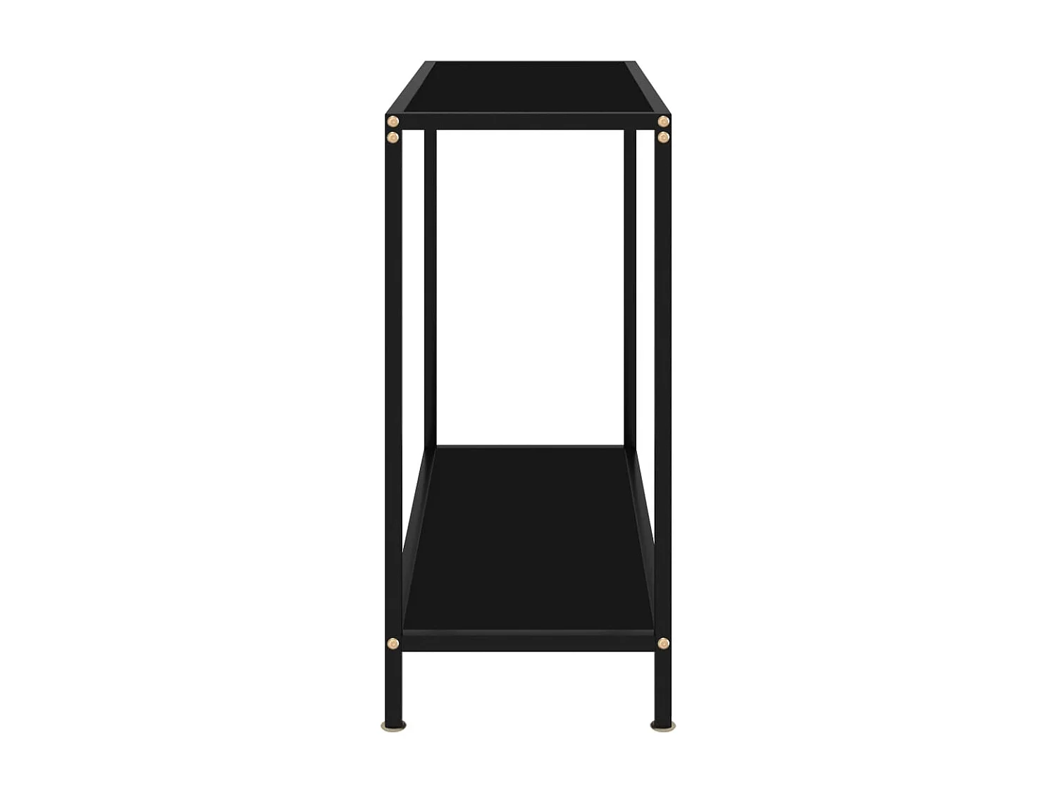 Table console Noir 80x35x75 cm Verre trempé