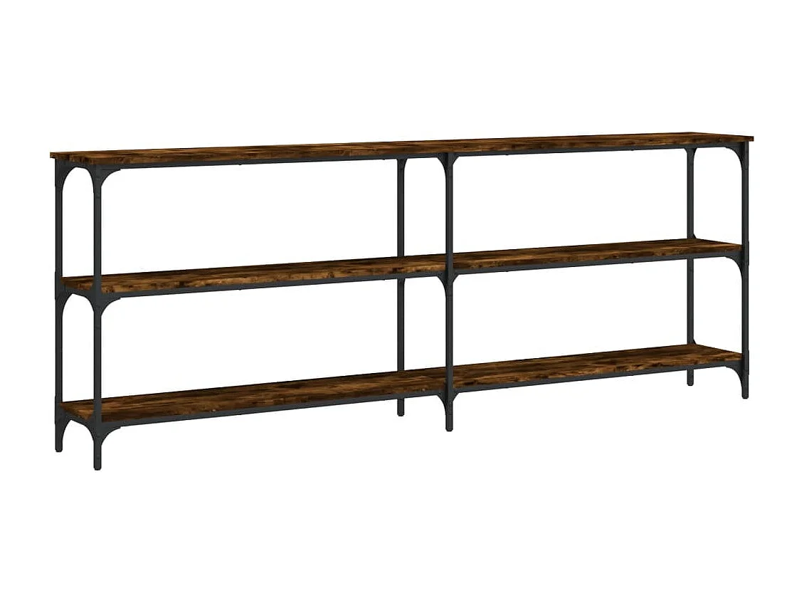 Mesa consola 200x29x75 cm derivados de madeira carvalho fumado