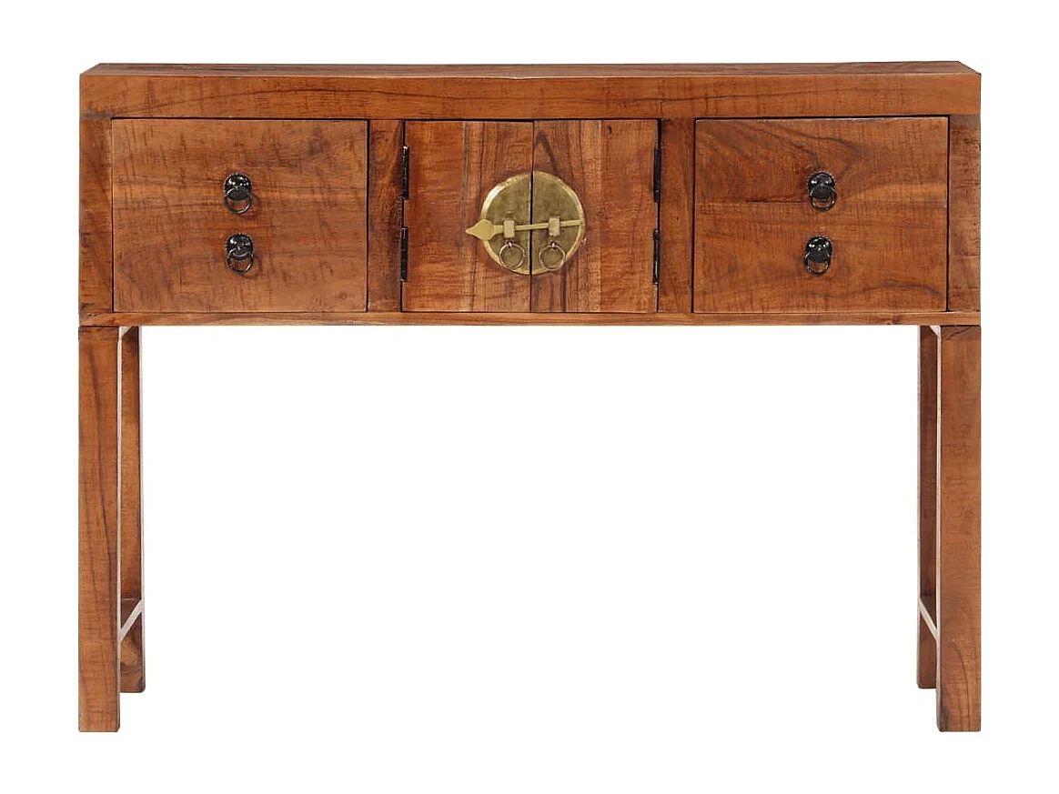 Table console 120x32x80 cm bois massif d'acacia