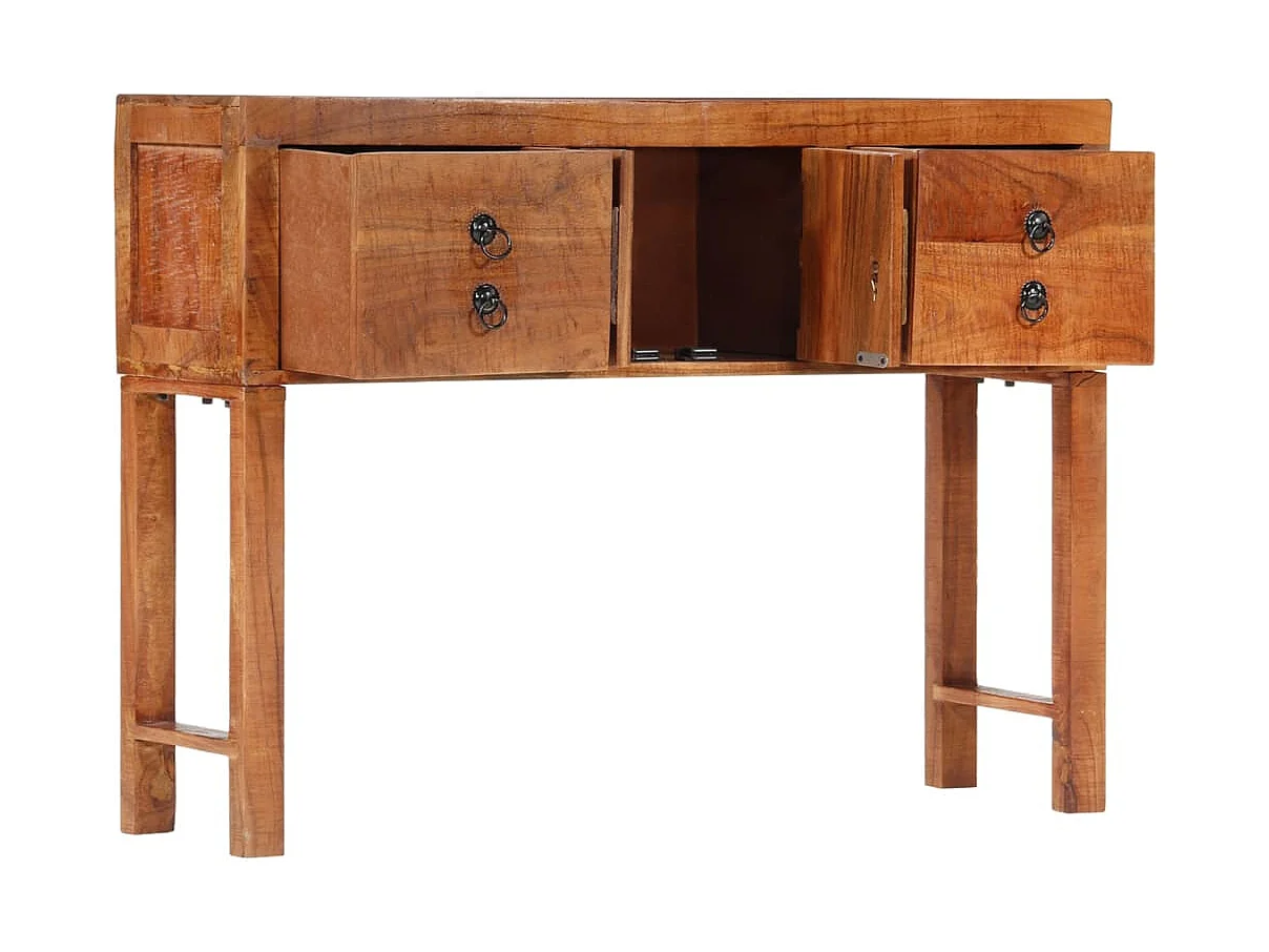 Table console 120x32x80 cm bois massif d'acacia