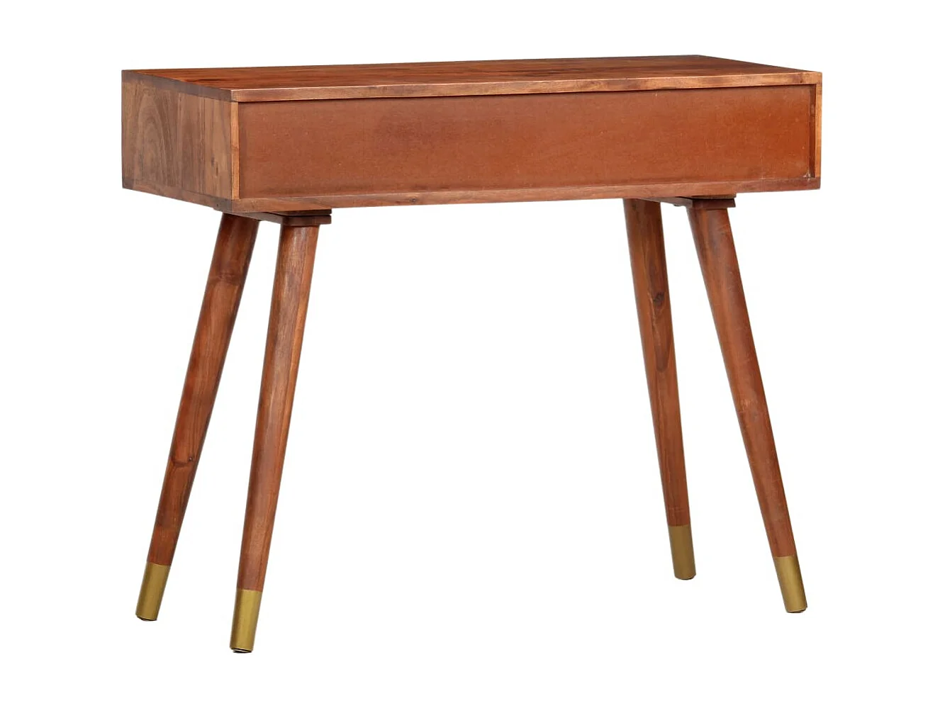 Mesa consola de madera maciza de acacia 90x35x76 cm