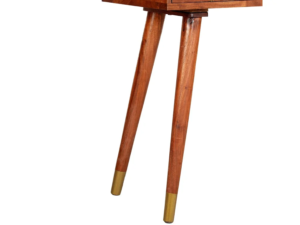 Mesa consola de madera maciza de acacia 90x35x76 cm