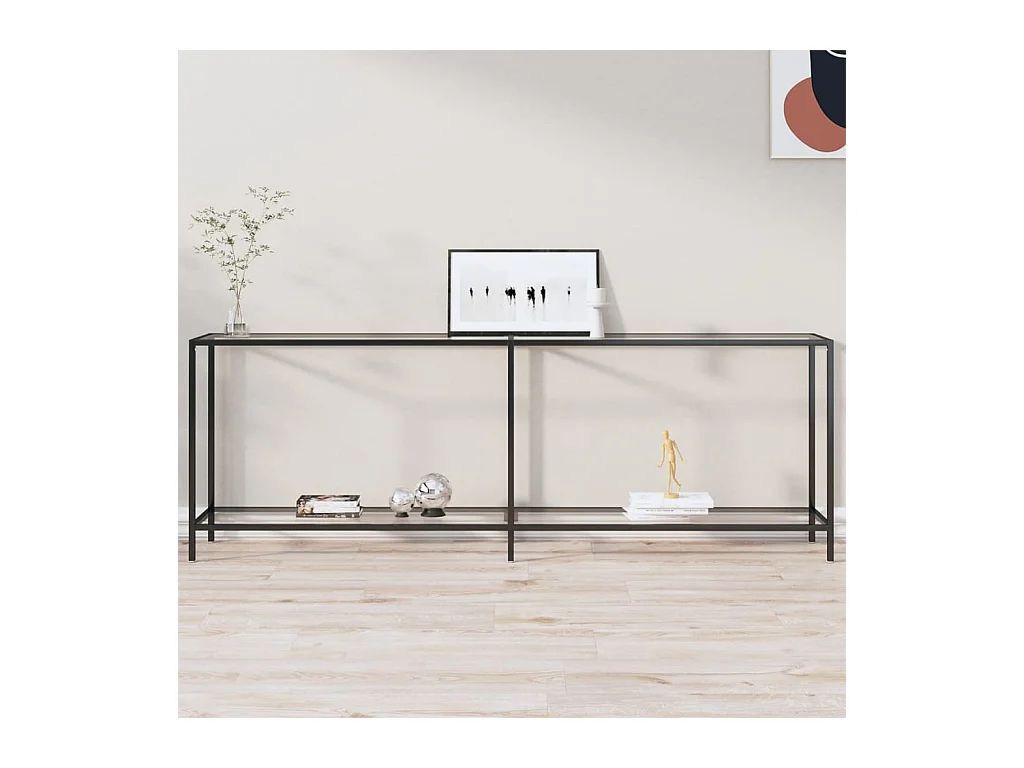 Table console Transparent 220x35x75,5 cm Verre trempé