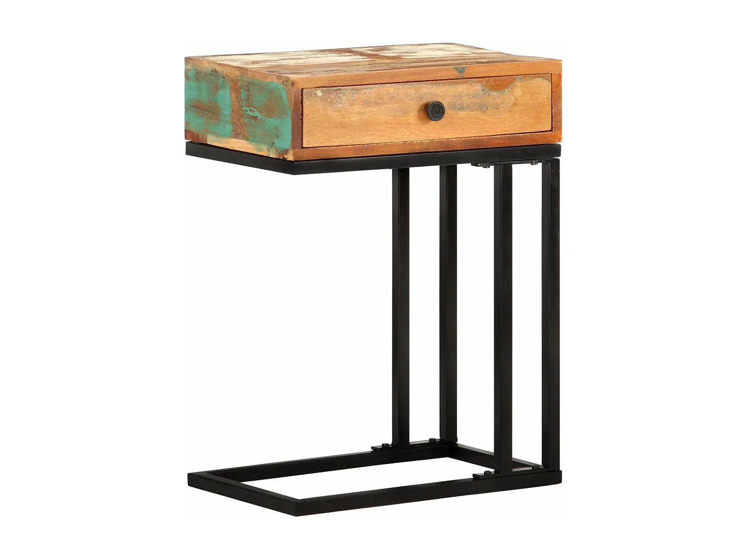Table d'appoint en U 45x30x61 cm Bois de récupération massif