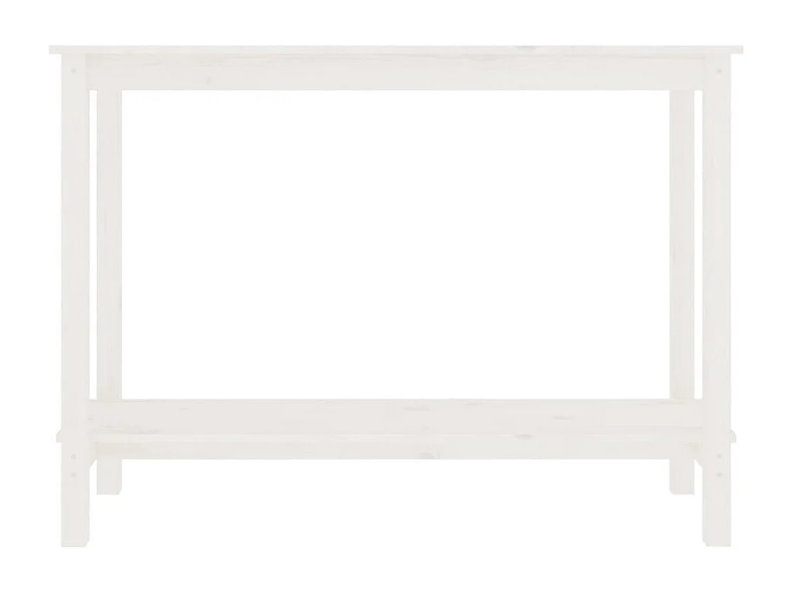 Table console Blanc 110x40x80 cm Bois massif de pin