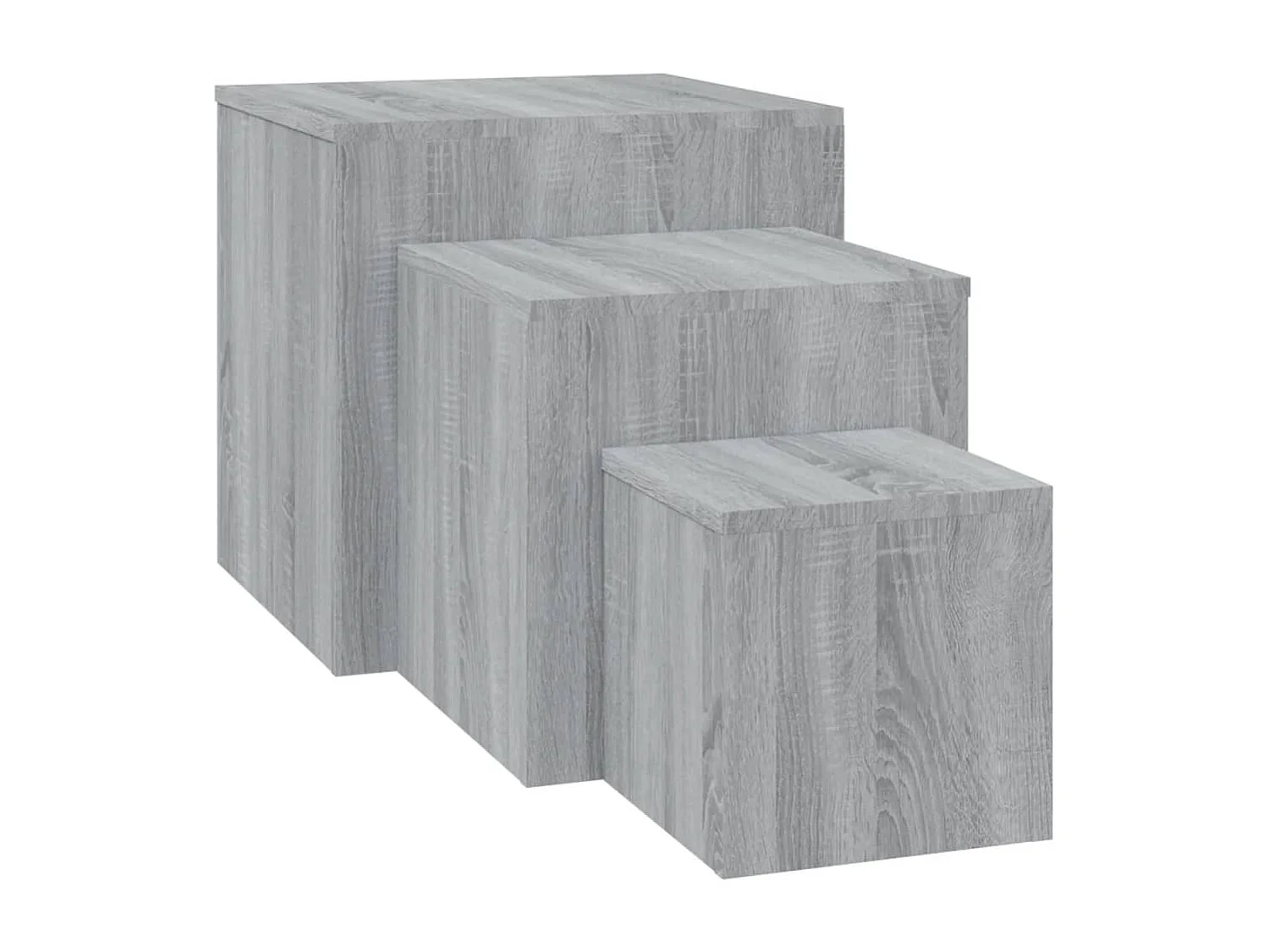 Tables d'appoint 3 pièces Sonoma gris Bois d'ingénierie