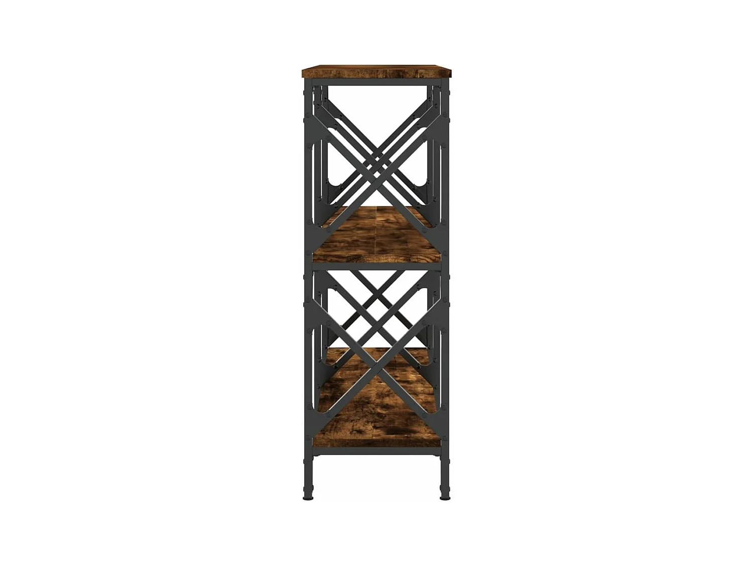 Mesa consola madera de ingeniería roble ahumado 100x28x80,5 cm