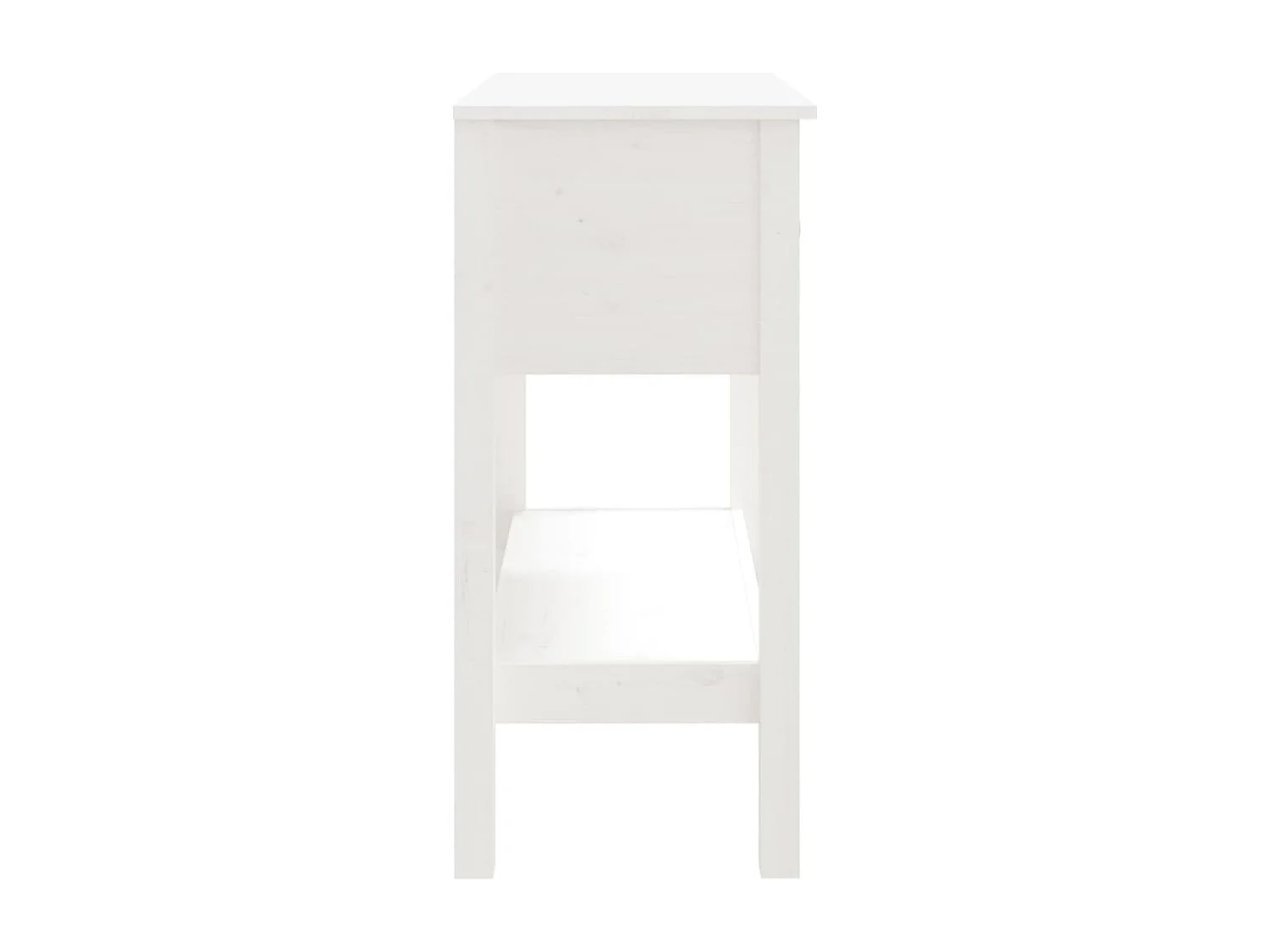 Table console Blanc 75x35x75 cm Bois massif de pin
