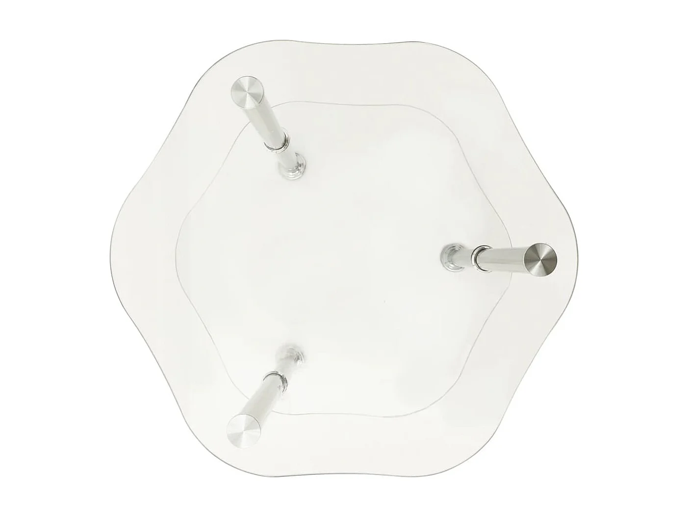 Table d'appoint 2 niveaux Transparent 38x38x50 cm Verre trempé