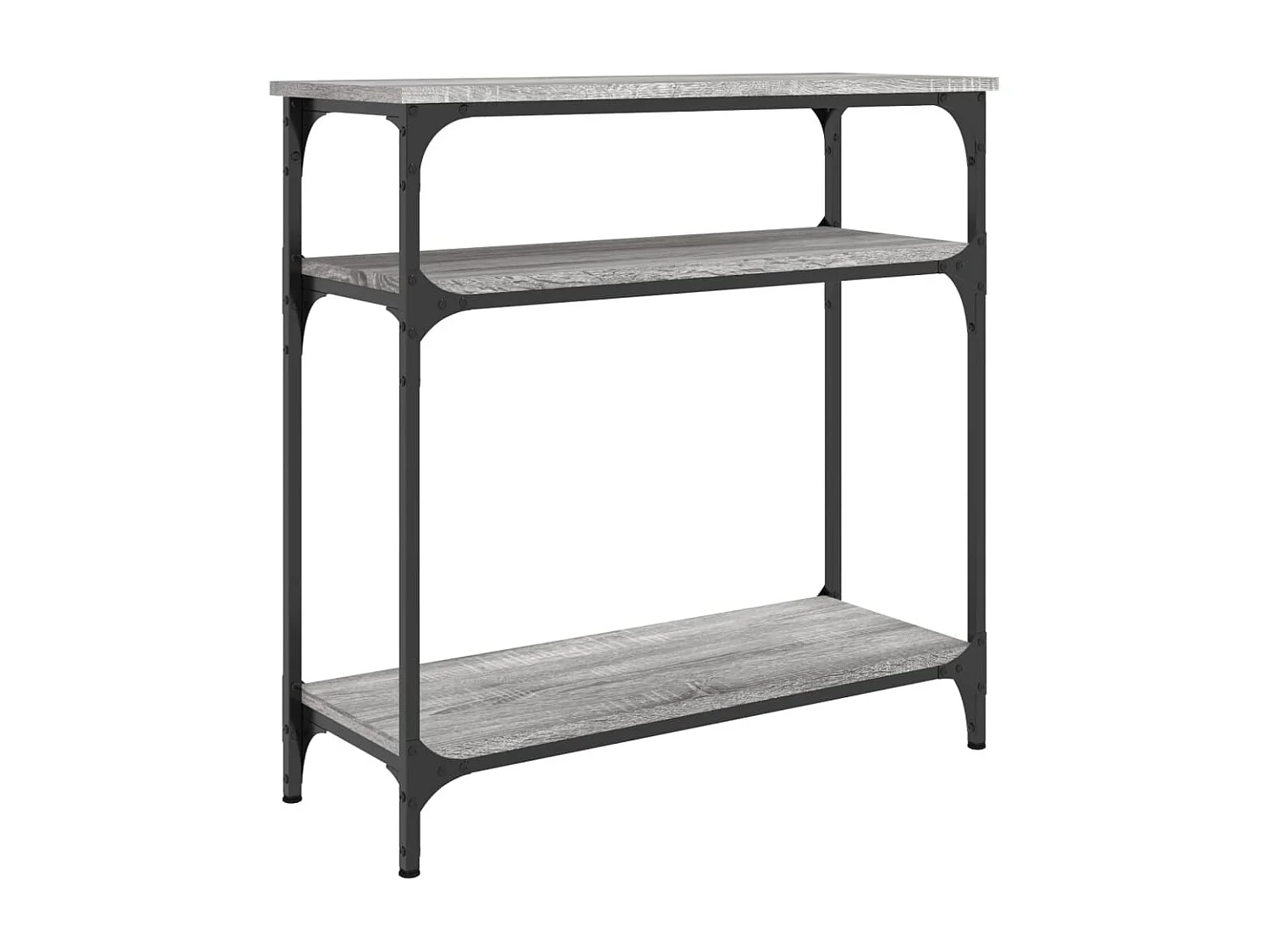 Table console sonoma gris 75x29x75 cm bois d'ingénierie