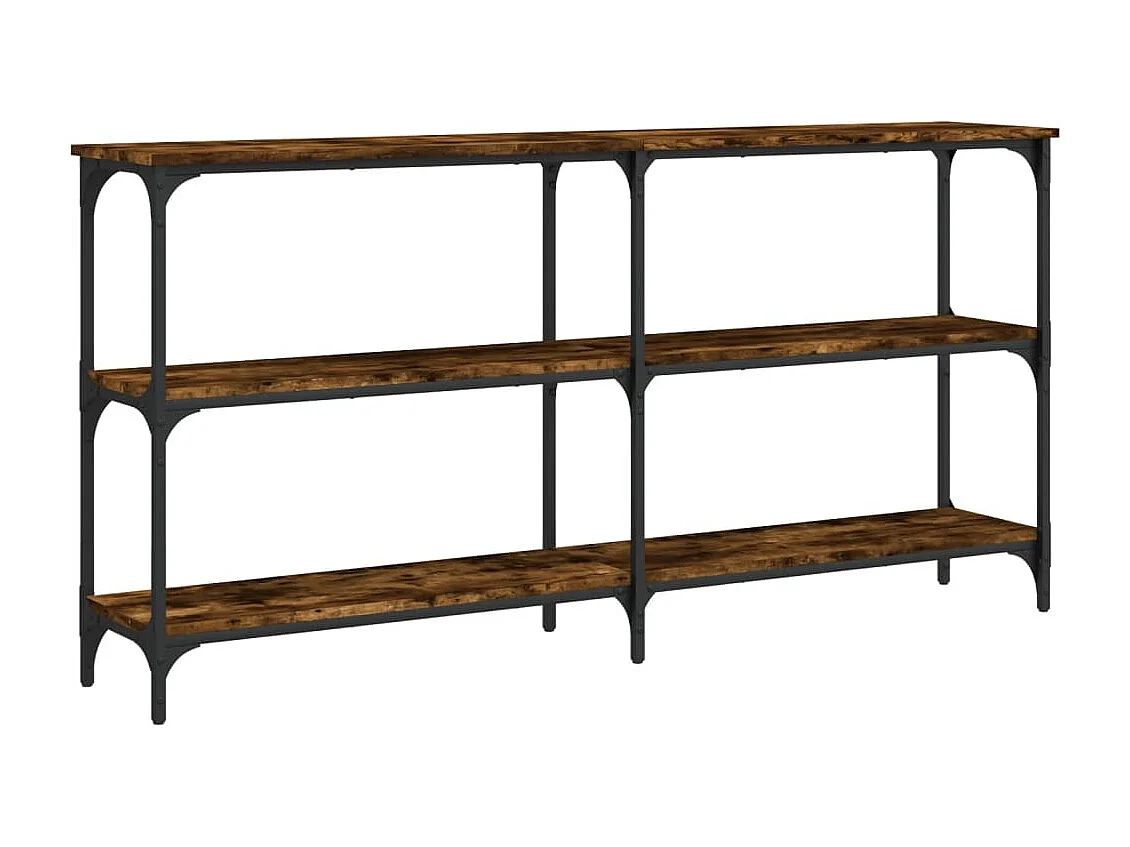 Mesa consola madera de ingeniería roble ahumado 150x29x75 cm