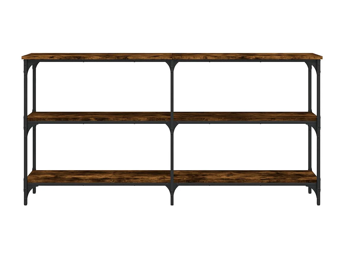 Table console chêne fumé 150x29x75 cm bois d'ingénierie