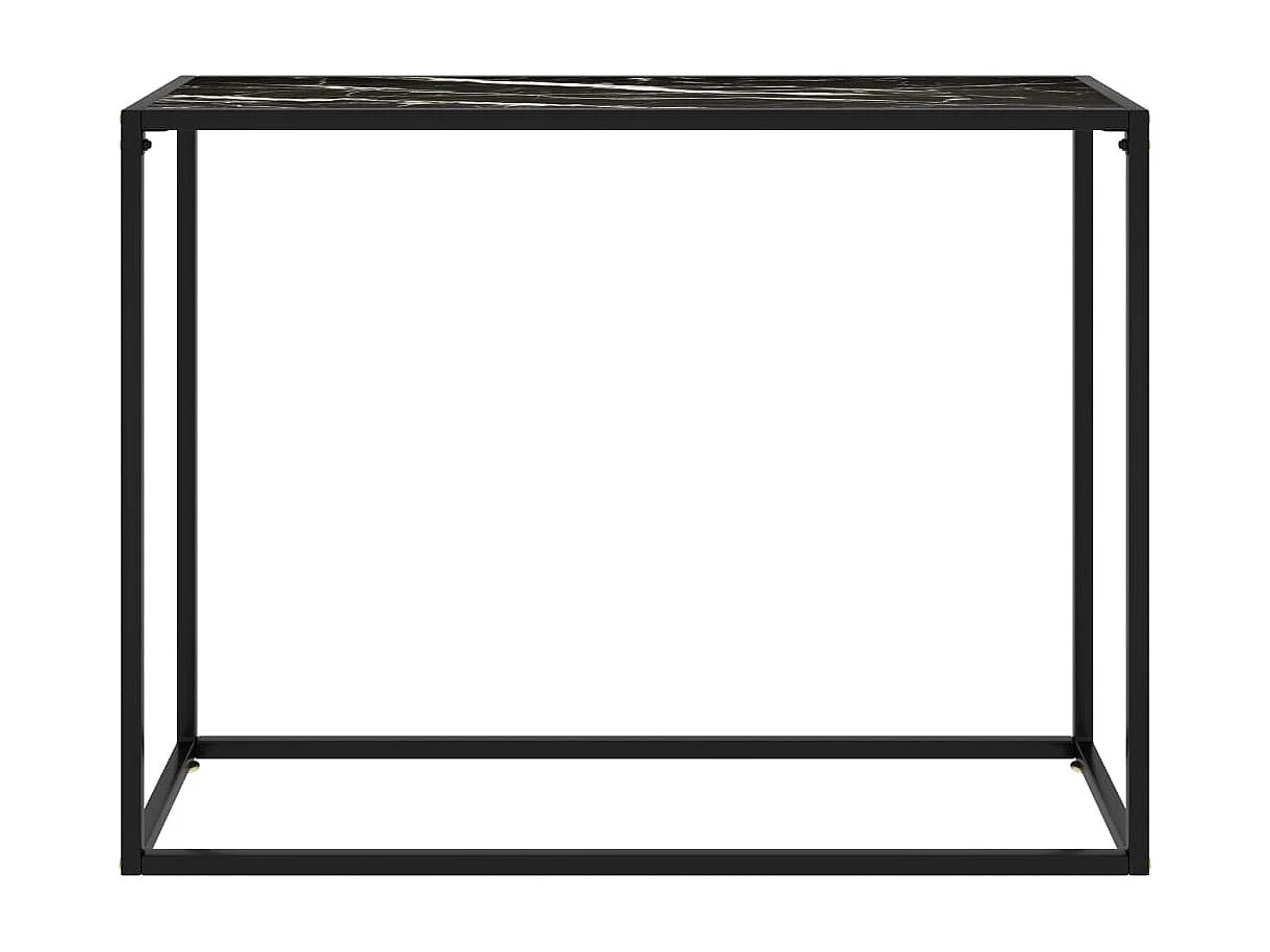 Table console Noir 100x35x75 cm Verre trempé
