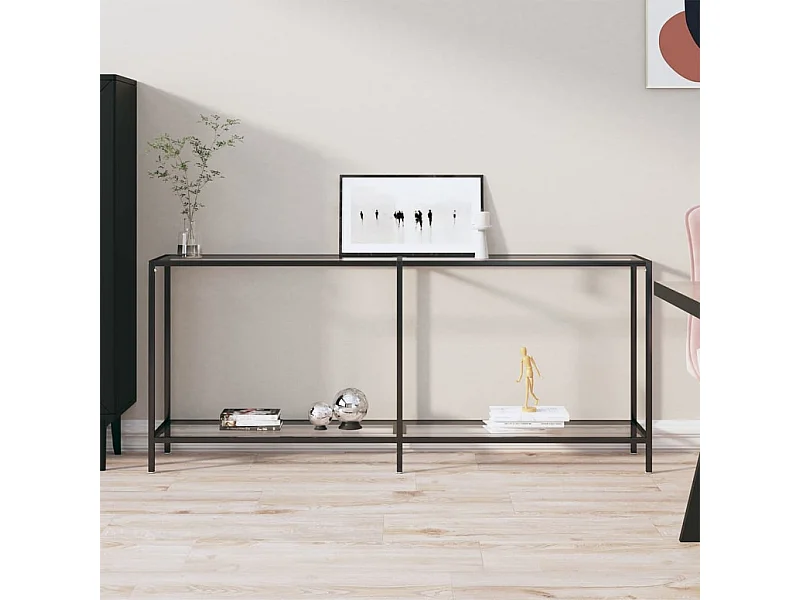 Table console Transparent 180x35x75,5 cm Verre trempé