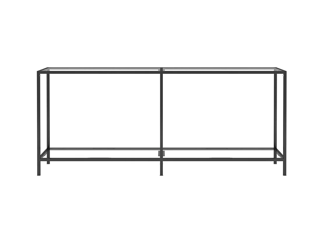 Mesa consola vidrio templado transparente 180x35x75,5 cm