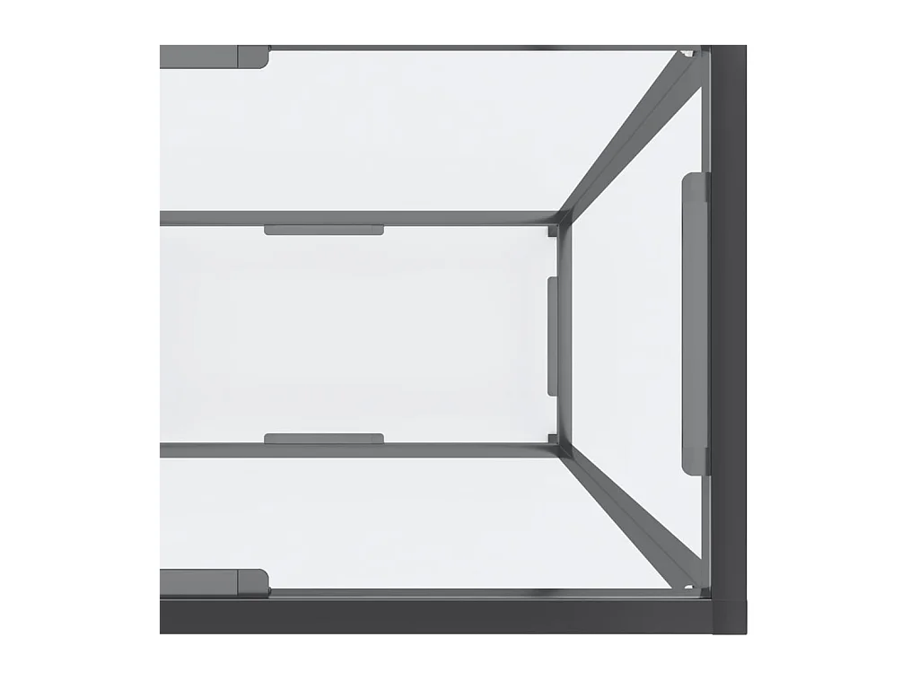 Mesa consola vidrio templado transparente 180x35x75,5 cm