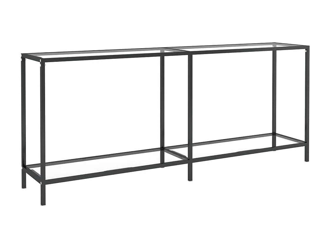 Mesa consola vidrio templado transparente 180x35x75,5 cm