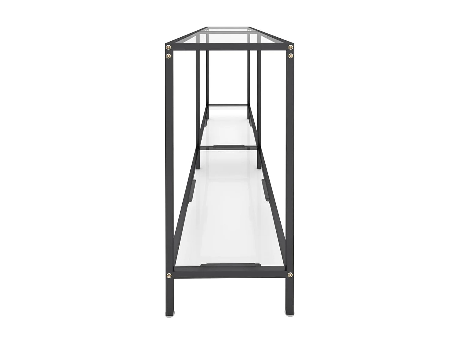 Mesa consola vidrio templado transparente 180x35x75,5 cm