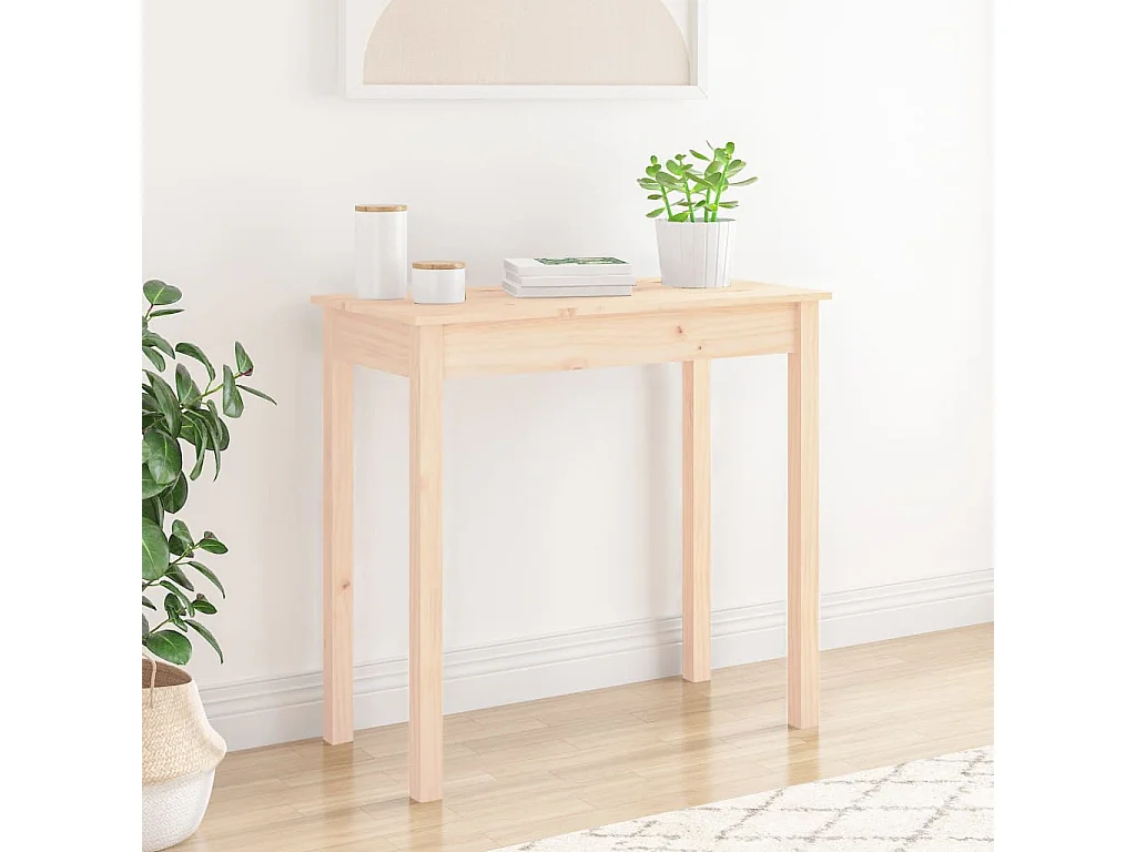 Table console 80x40x75 cm Bois massif de pin