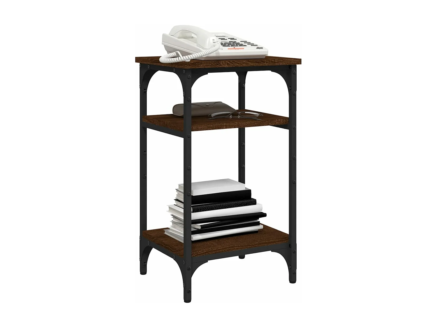 Table d'appoint Chêne marron 35x30x60 cm Bois d'ingénierie