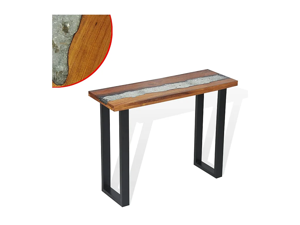 Table console Teck 100 x 35 x 75 cm
