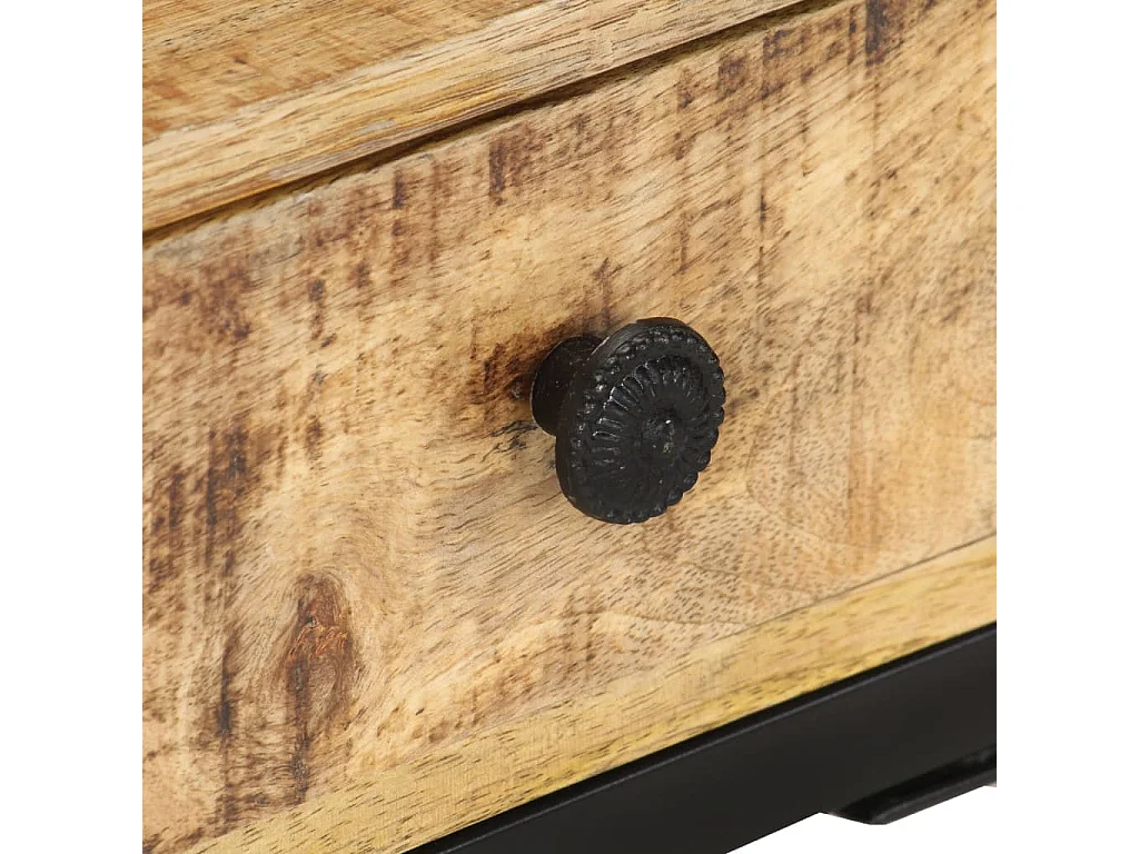 Table d'appoint en forme d'U 45x30x61cm Bois de manguier massif