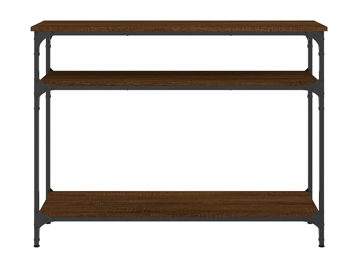 Wandtafel 100x29x75 cm bewerkt hout bruin eikenkleur