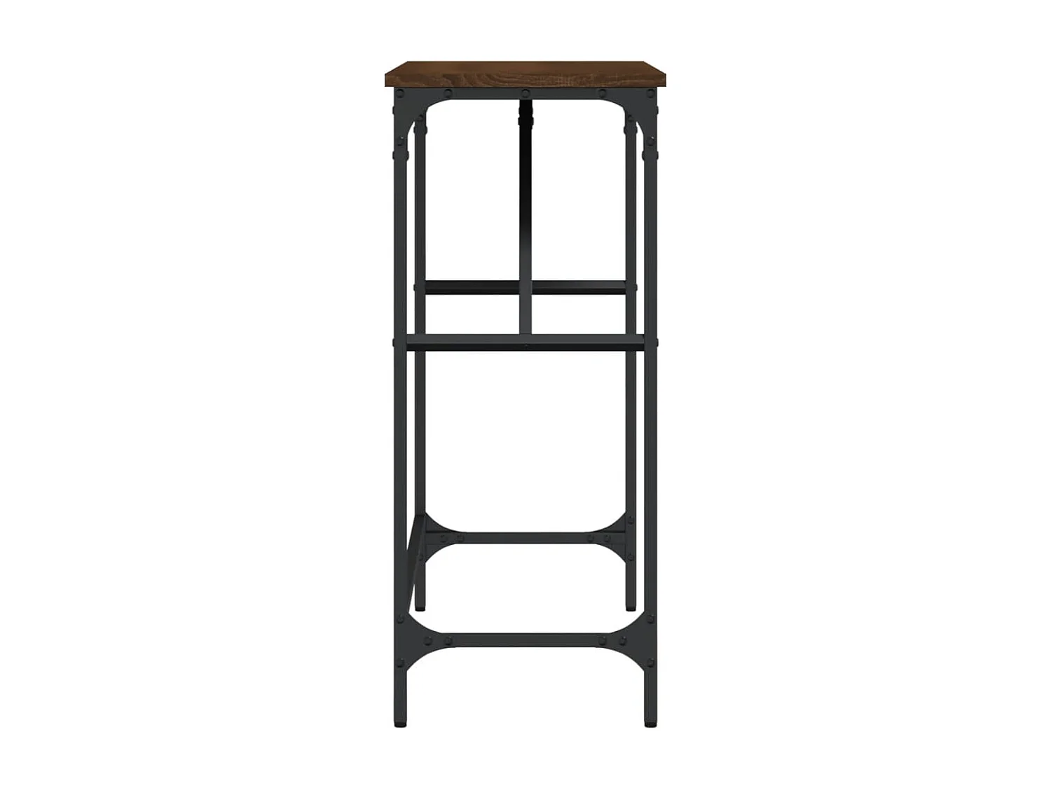 Mesa consola 100x32x75 cm derivados madeira carvalho castanho