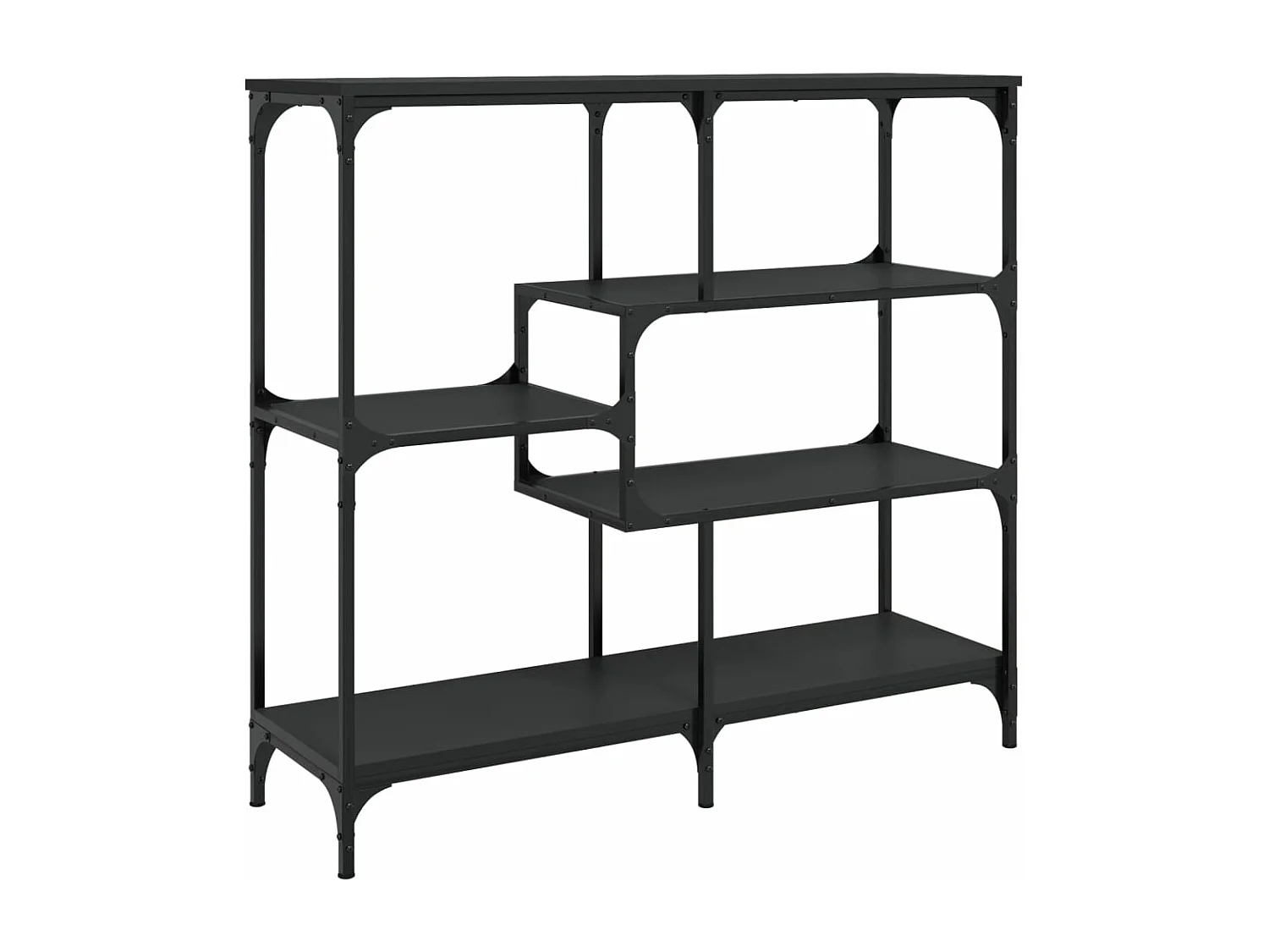 Table console noir 103x32x95 cm bois d'ingénierie