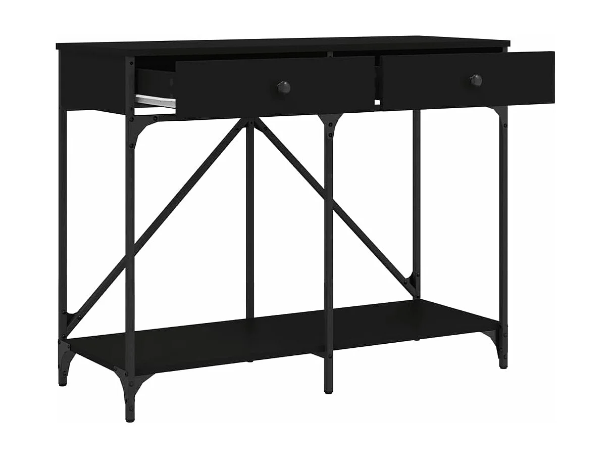 Table console noir 100x39x78,5 cm bois d'ingénierie