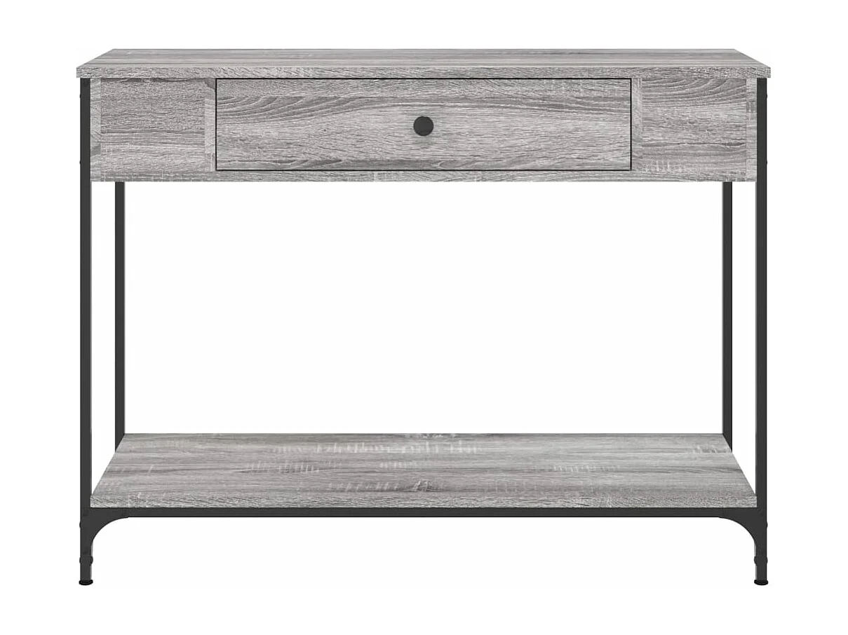 Table console sonoma gris 100x34,5x75 cm bois d'ingénierie