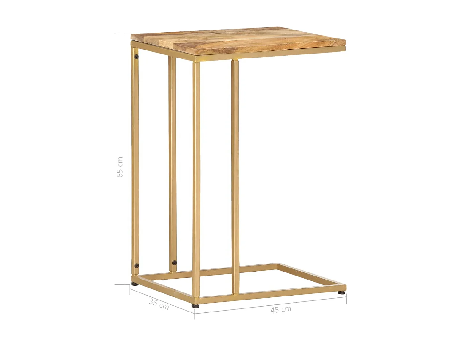 Table d'appoint 35x45x65 cm Bois de manguier massif